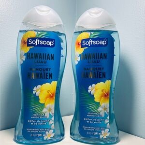Set of 2 Softsoap Moisturizing Body Wash,Hawaiian Luau, Jasmine and Vanilla,